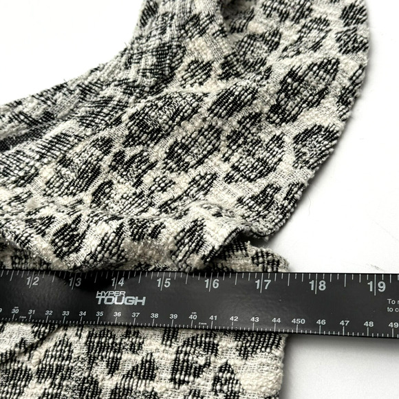 ANTHROPOLOGIE DOLAN Womens XS White Black Texture Sleeveless Savannah Ruffle Top - Picture 7 of 8